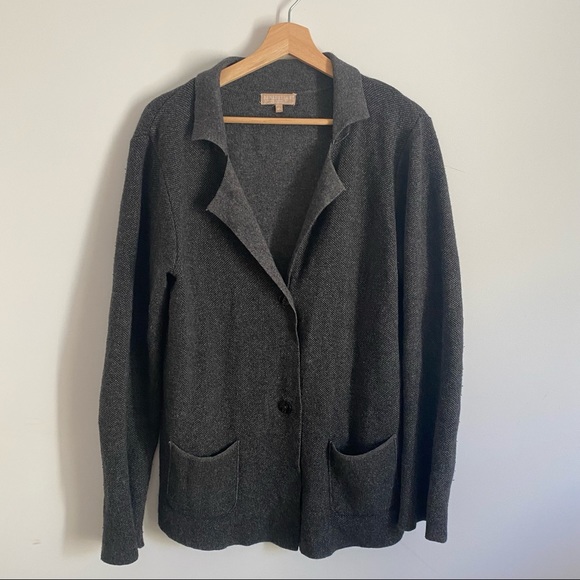 Charcoal Wool Blend Cardigan - Picture 4 of 6